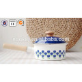 0.8L pure white coating decal enamel inner pot for rice cooker